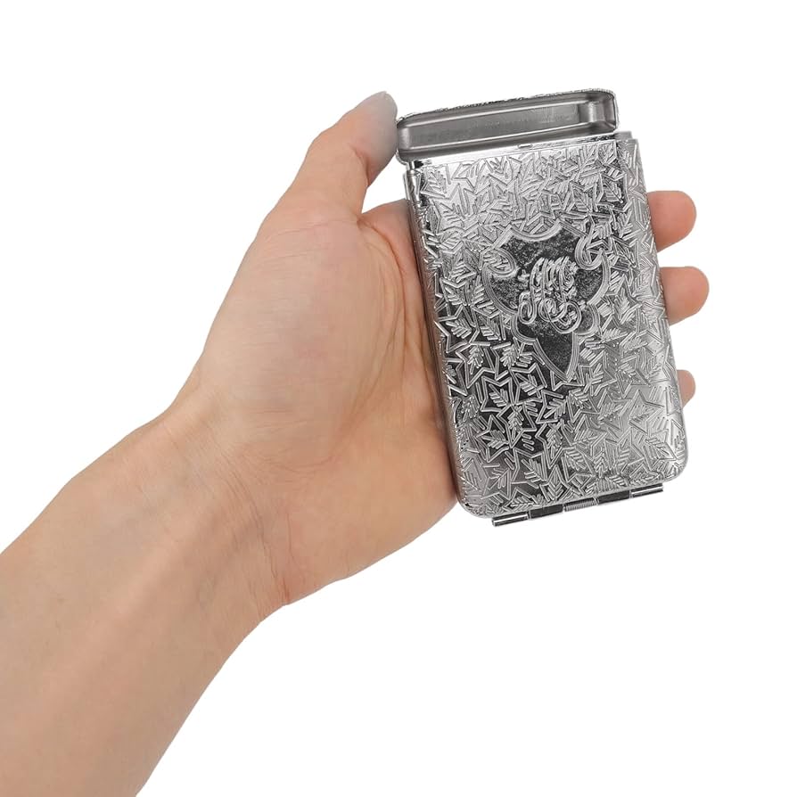 タバコ入れの仕込み Amazon | 金属製シガレットケース、ゴムバンド付きシガレット